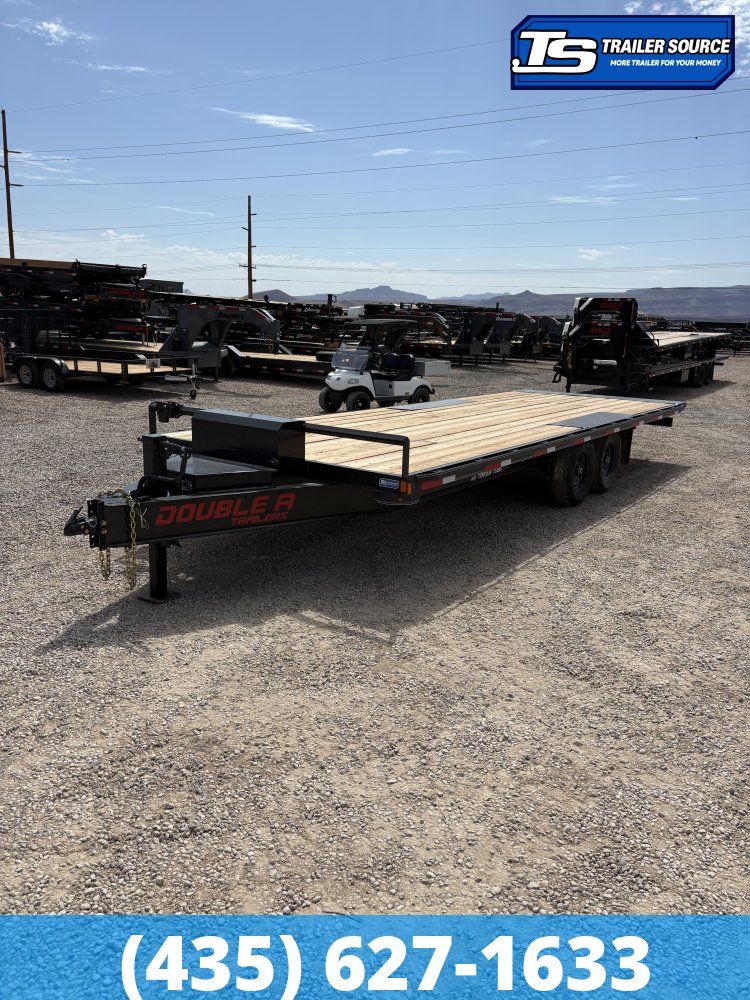 8.5x24 Double A Pro Series HBT Deckover Tilt Trailer - 15.4K GVWR - Winch Plate