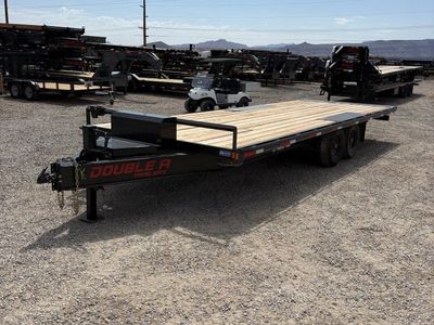 8.5x24 Double A Pro Series HBT Deckover Tilt Trailer - 15.4K GVWR - Winch Plate