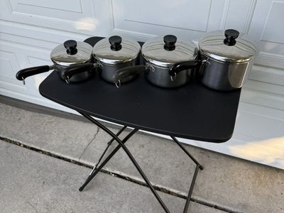 Set of Revere Ware Stainless Steel Pots