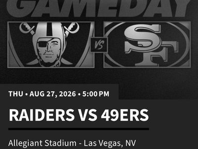 Raiders Tickets, Sec 202, Row 1.