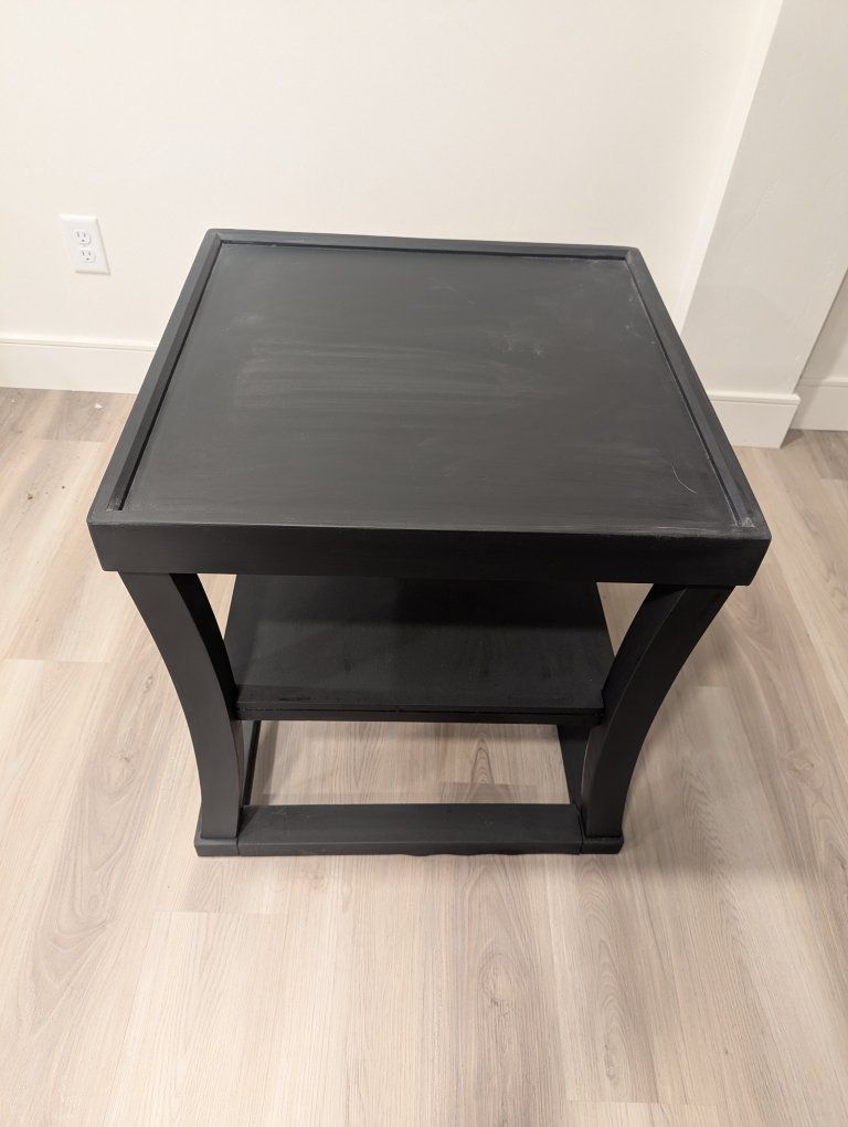 Large End Table Charcoal Black