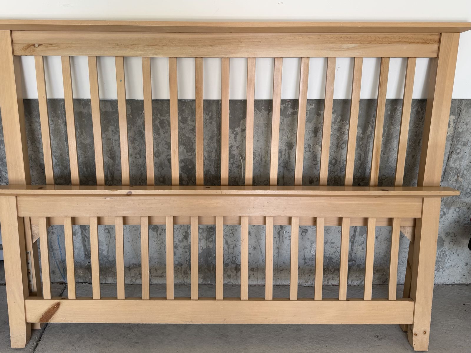 Queen Slatted Bed Frame - Headboard and Footboard