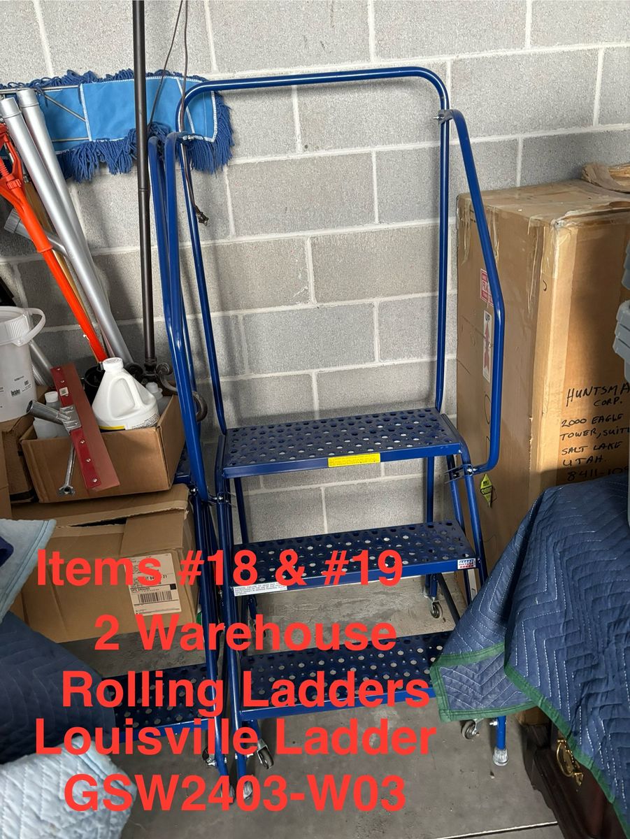 Warehouse Rolling Platform Step Ladder