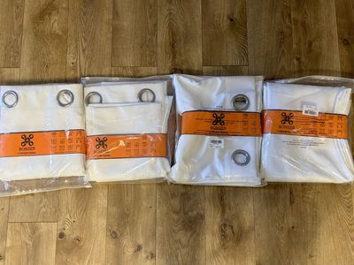 Waterproof Outdoor Curtains - 4 Panels, 54W x 95L inch, White