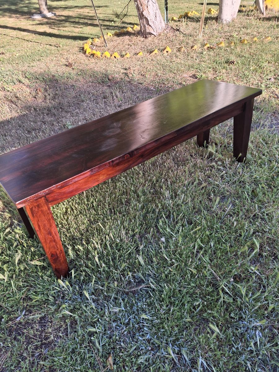 thick hardwood bench