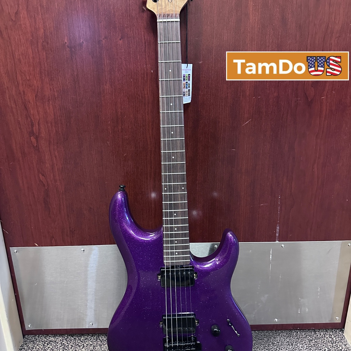 Sterling LK100 Luke Electric Guitar, Rosewood Fingerboard, Purple Sparkle