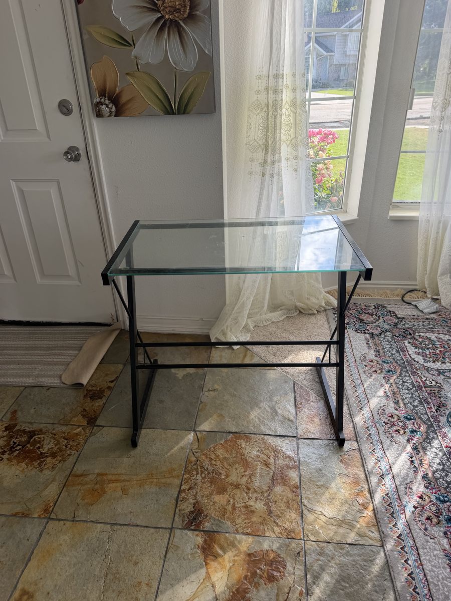Glass desk used good condition 