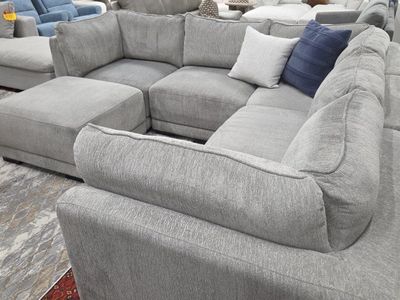 🩶️6-Piece Gray Modular Sectional