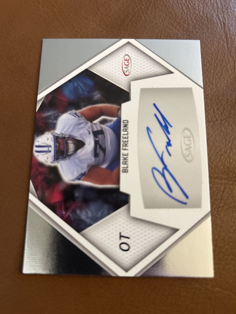 2023 Sage Blake Freeland BYU Cougars Hand Signed Rookie Auto Autograph RC Football Card