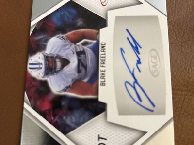 2023 Sage Blake Freeland BYU Cougars Hand Signed Rookie Auto Autograph RC Football Card