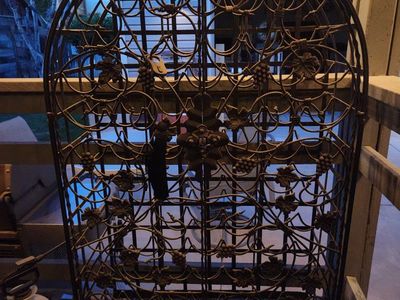 wrought iron wine rack 72 bottles