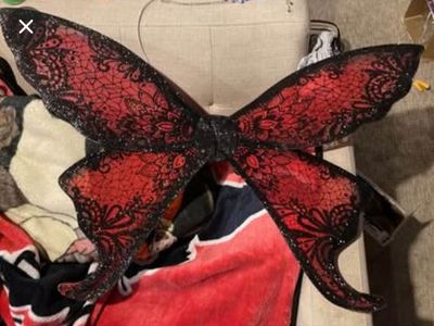 Sparkly Red & Black Fairy Wings