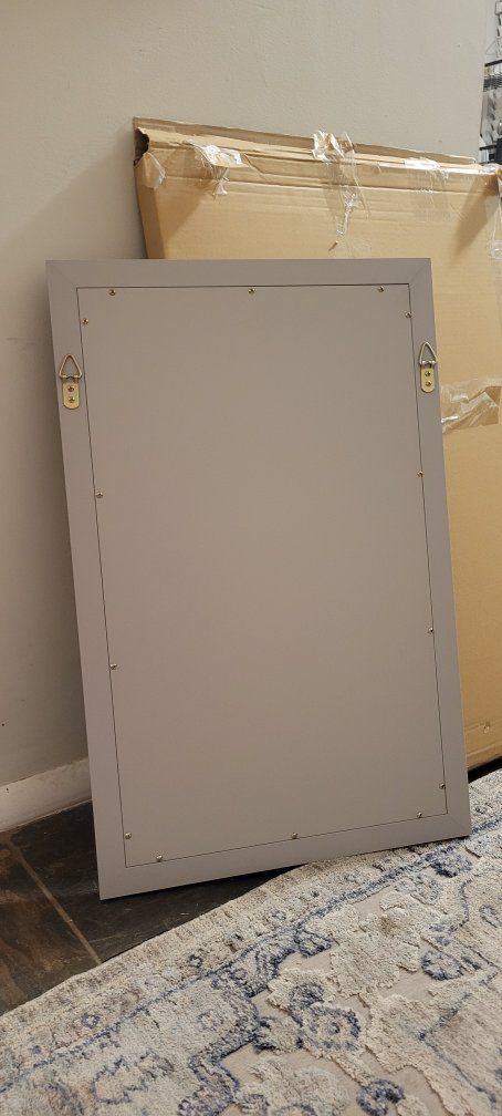 Bathroom Wall Mirror with Grey  Frame