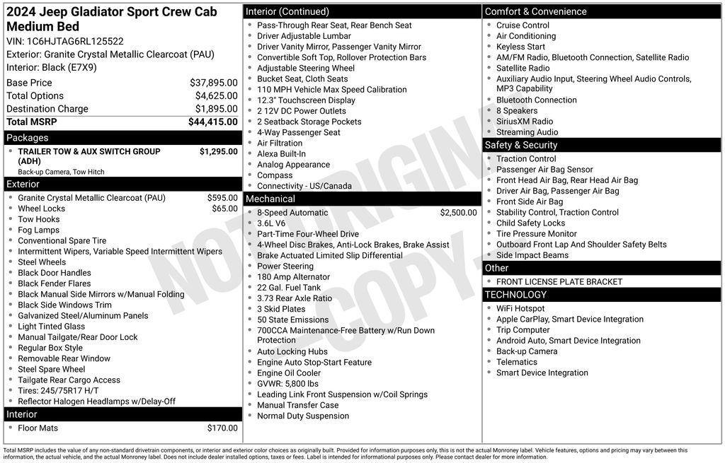 2024 Jeep Gladiator NightHawk