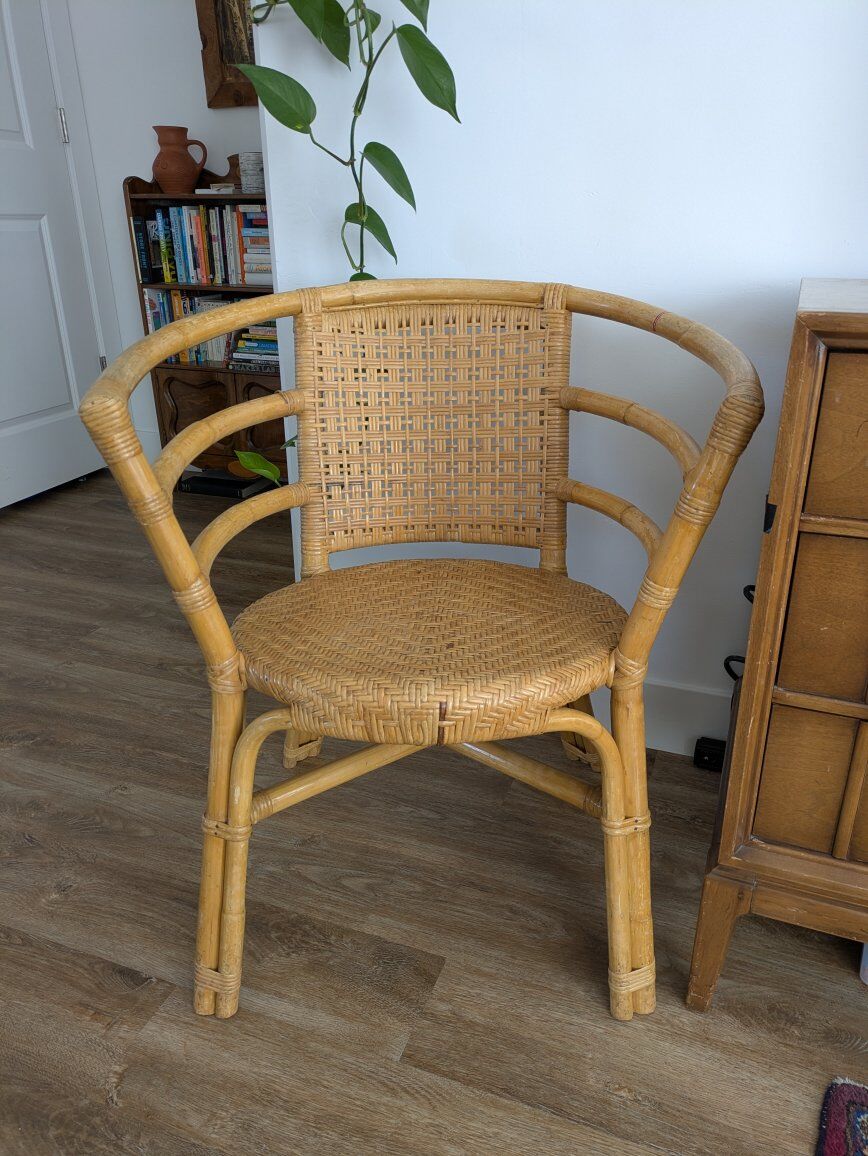 Vintage Bamboo and Rattan chair from the 1970s