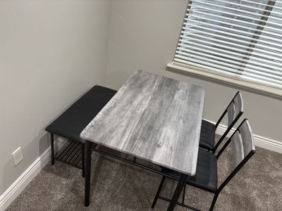 Compact 3-Piece Dining Set - 2 Chairs with Bench