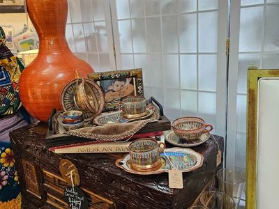 Vintage Carved Wooden Storage Chest / Trunk – Asian Motif, Brass Hardware