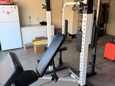 Tuff stuff home gym set up