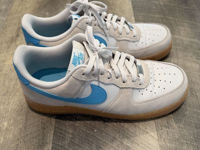 Nike Air Force 1 Low tan/baby Blue Sneakers - Men's Size 11