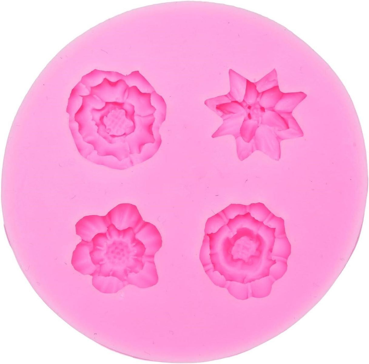 Rose Flower Silicone Mold Mixed Shape Rose Fondant Pattern for Cake Chocolate Resin with Food Grade Safe Reusable Easy Release