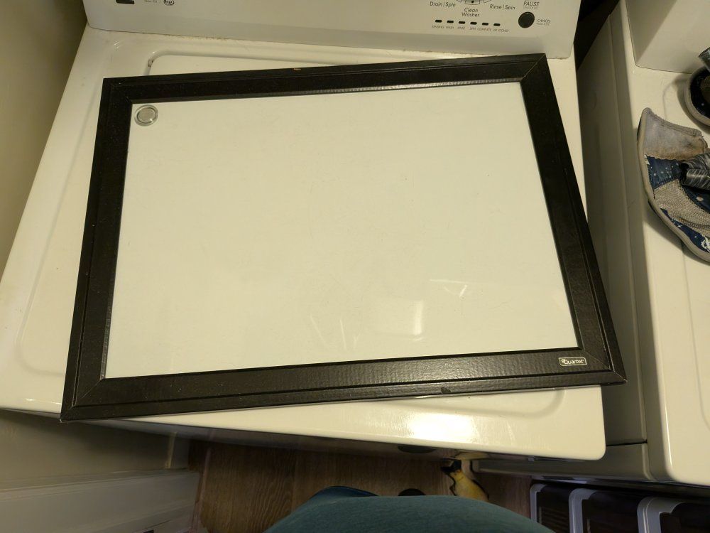 Whiteboard with Black Frame - Magnetic Dry Erase Board