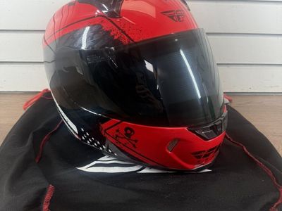 FLY RACING REVOLT-FS MOTORCYCLE HELMET WITH FLY COVER CLOTH, #WCP038152