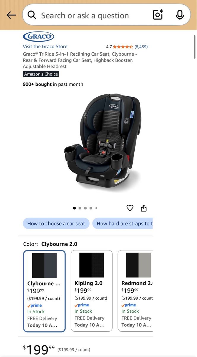 Graco adjustable car seat in great condition!