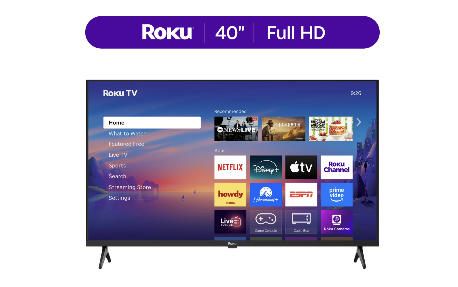 New in Box Roku Smart TV 2025 – 40-Inch Select Series, 1080p Full HD TV – Roku TV with Voice Remote