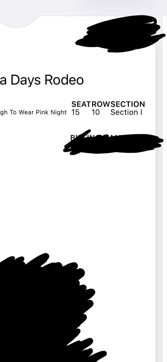 Fiesta Days Rodeo Tickets - Tough Enough To Wear Pink Night - Row 10