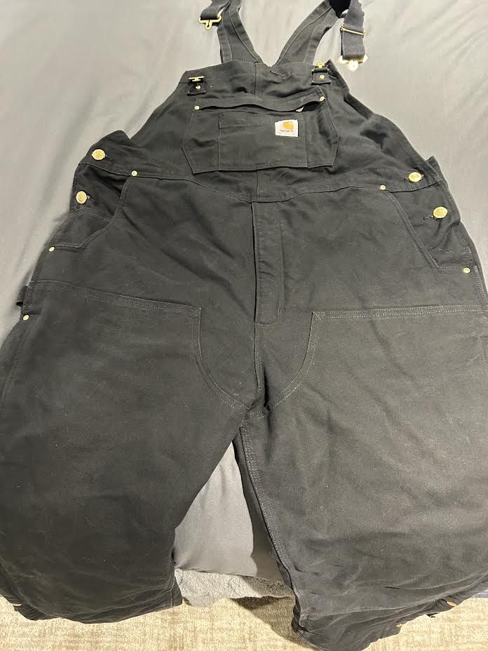 Carhartt winter black overalls XL in size