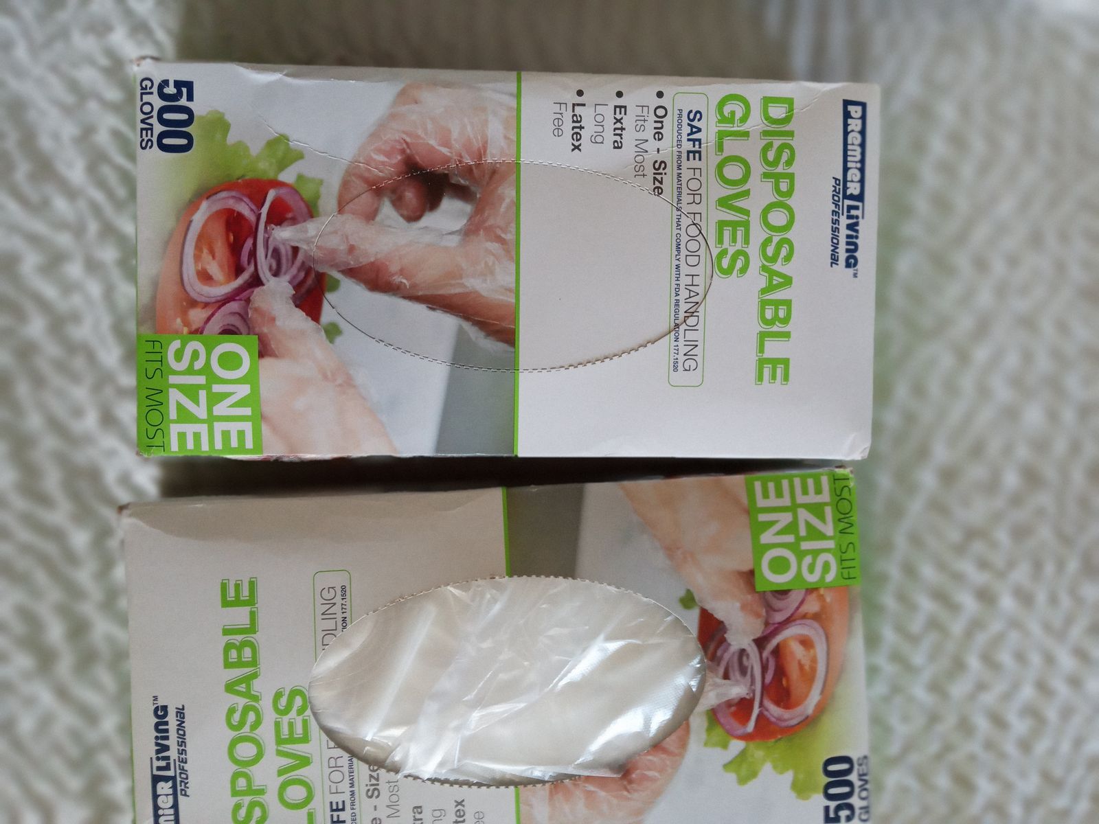 Professional food service disposal latex gloves 2 boxes of 500