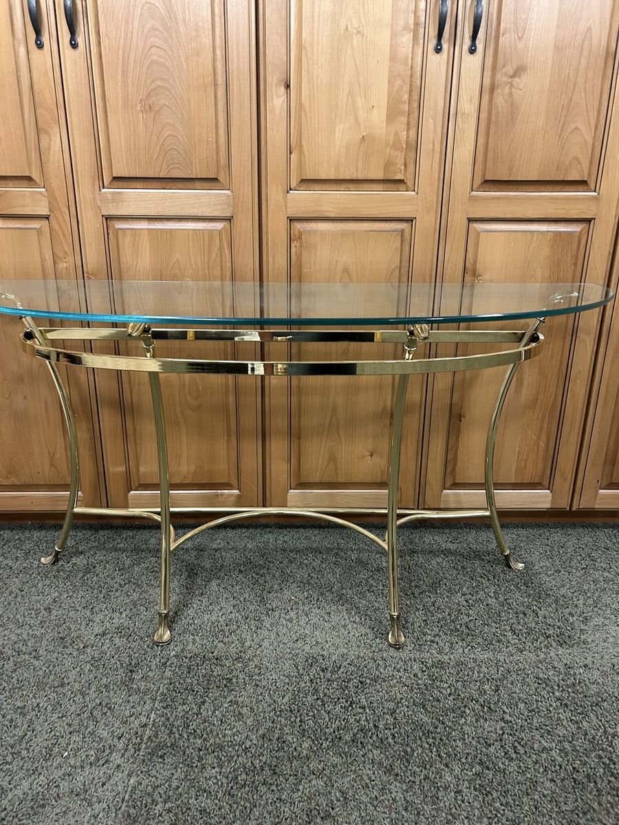 Glass console table