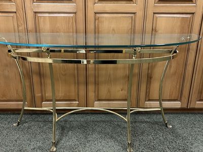 Glass console table