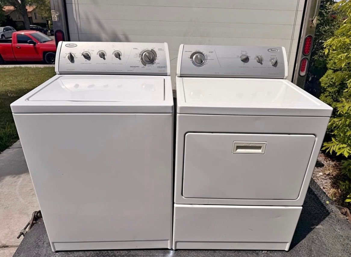 Whirlpool top load electric set