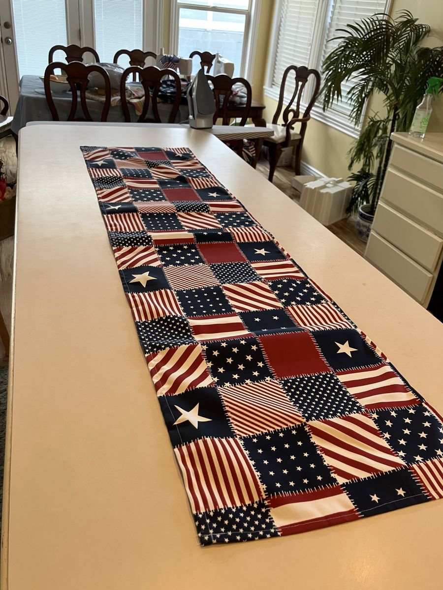 Patriotic home decor. Table runners and Placemats