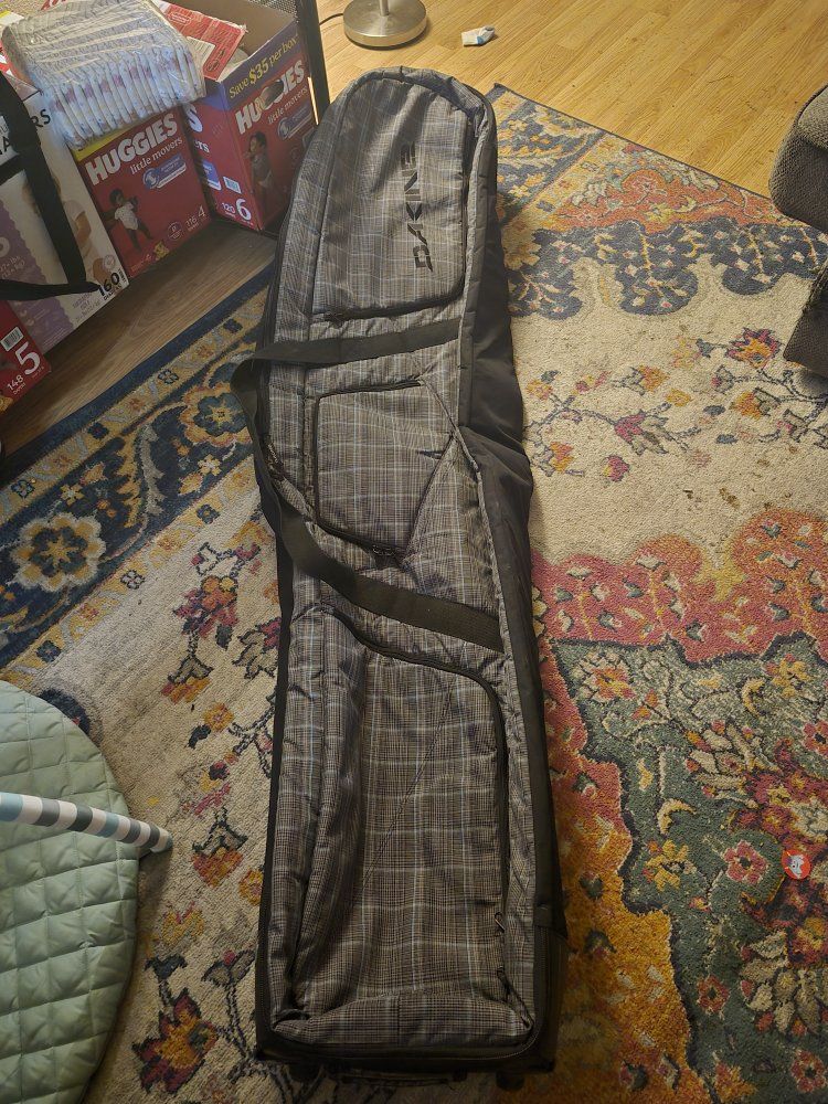 DAKINE Snowboard Bag - Plaid Pattern, Padded with Wheels