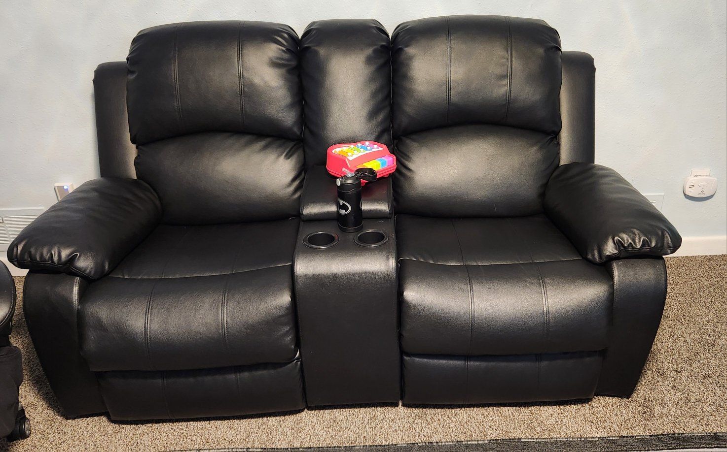 4 piece reclining leather couches