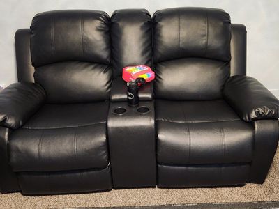4 piece reclining leather couches