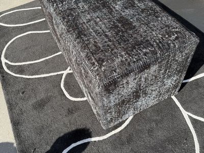 Ottoman HD Buttercup Rectangular In Black Overdye