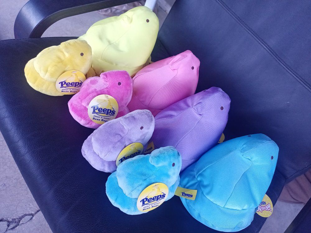Peeps Easter Plush Bean Bag Set - 8 Piece Collection in Assorted Colors - New with Tags