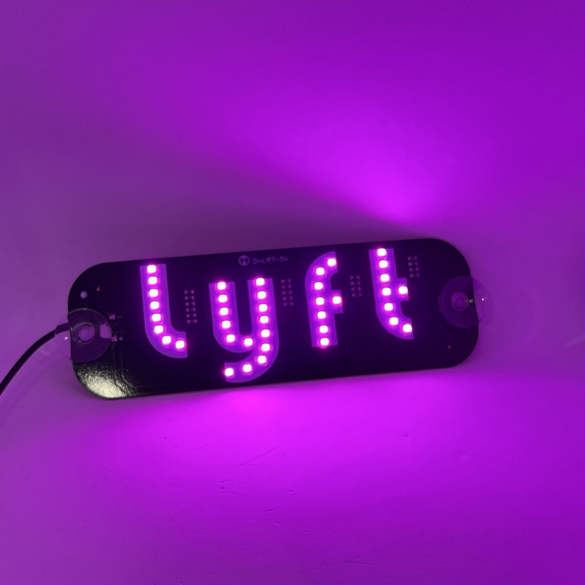 Pink/Purple LED Rideshare Windshield Sign - Lyft