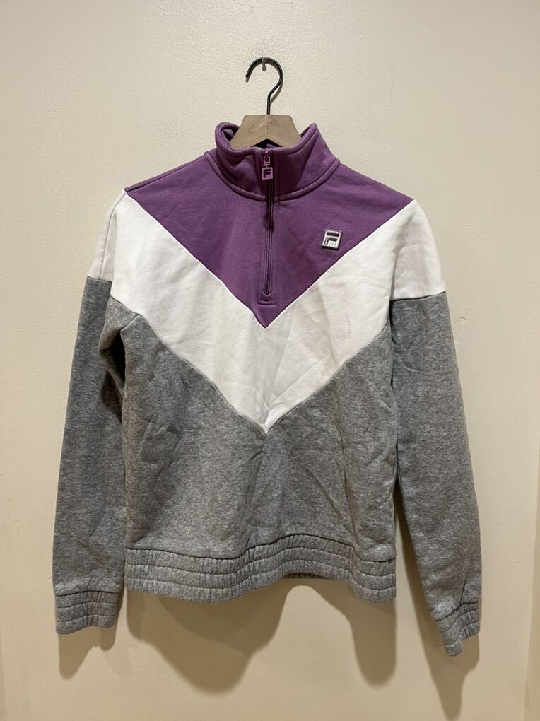 Fila Retro Look Quarter Zip Front Sweatshirt Small