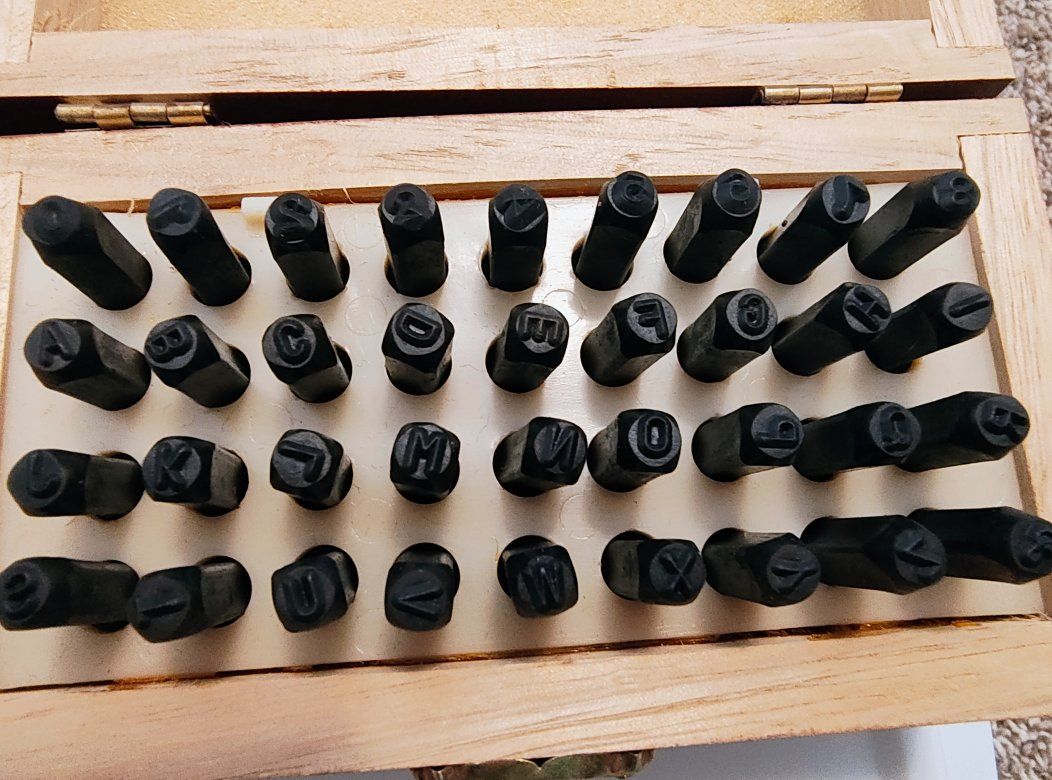 Metal Letter and Number Punch Stamps and other supplies