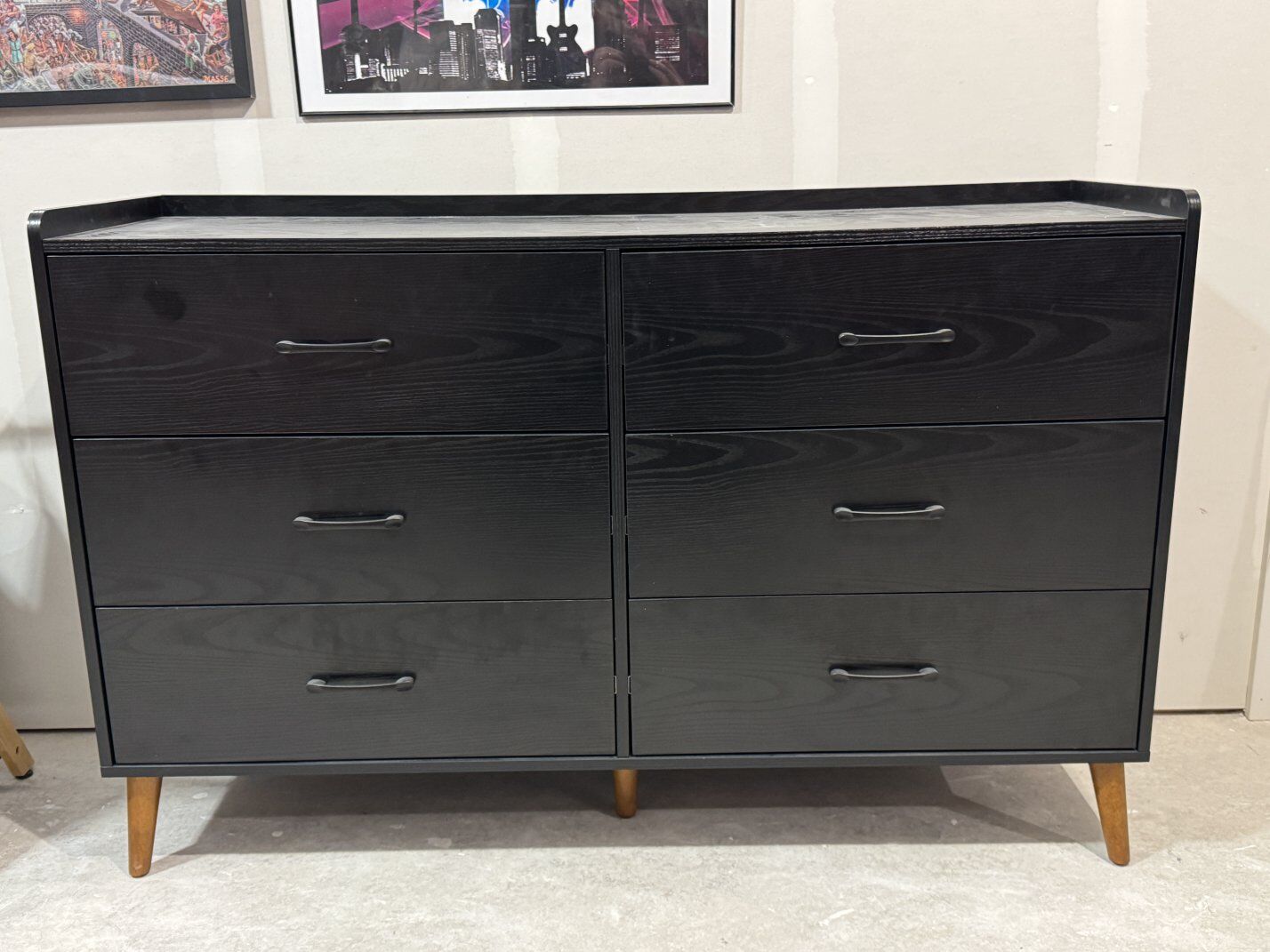 Black 6 Drawer Dresser