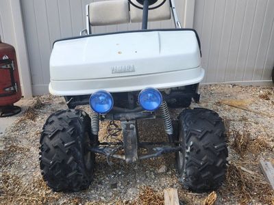 Custom Lifted Golf Cart - Off-Road Ready, White Exterior, Used