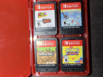 Nintendo Switch Games Lot: Super Mario 3D World, Human Fall Flat, Minecraft, Sonic Mania - Tested