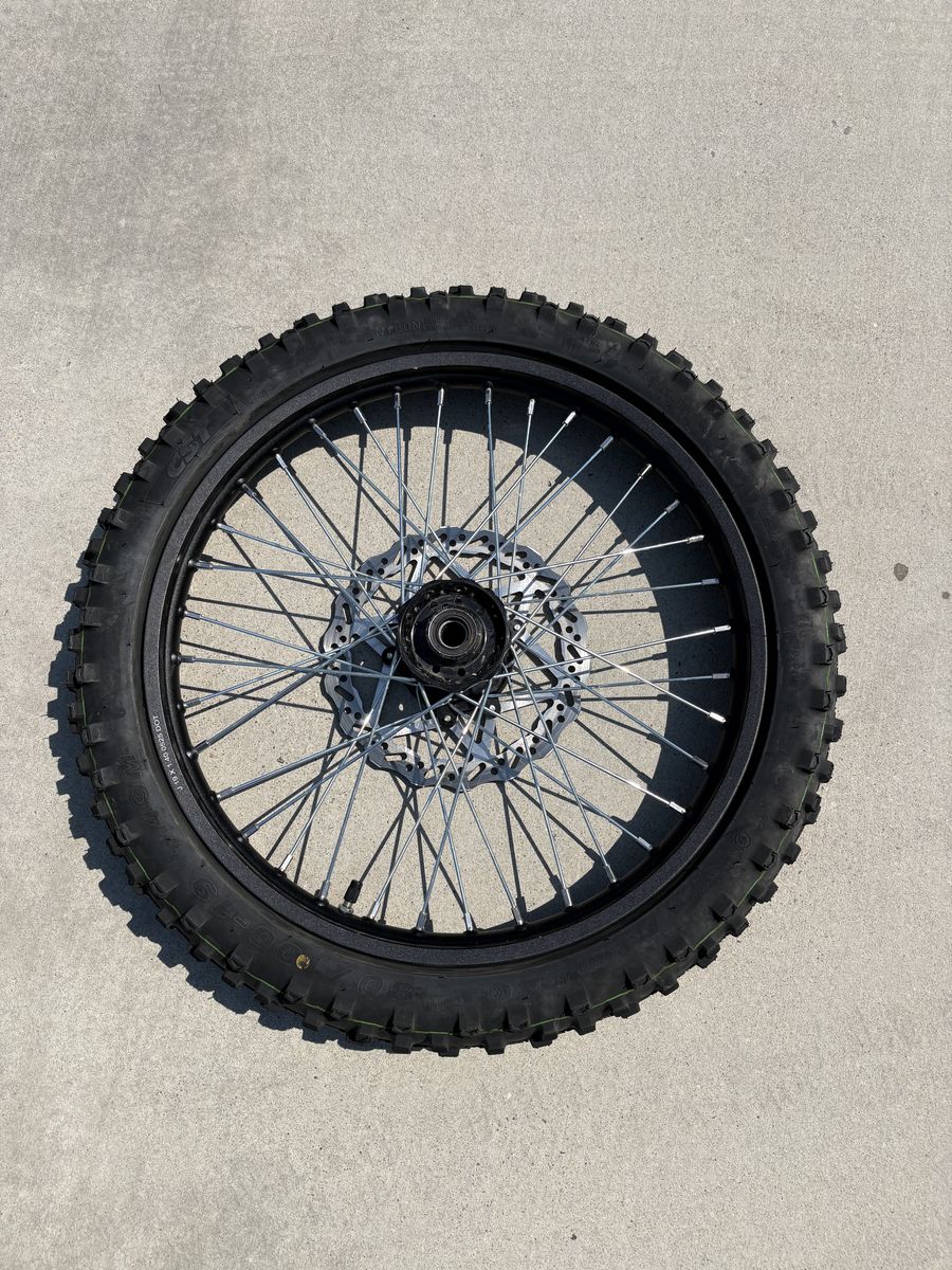 19" front wheel and nearly new tire with rotor