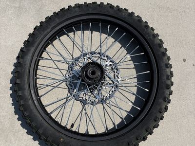 19" front wheel and nearly new tire with rotor