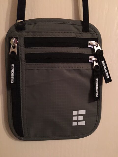 Zero Grid Travel Neck Wallet & Passport Holder with RFID