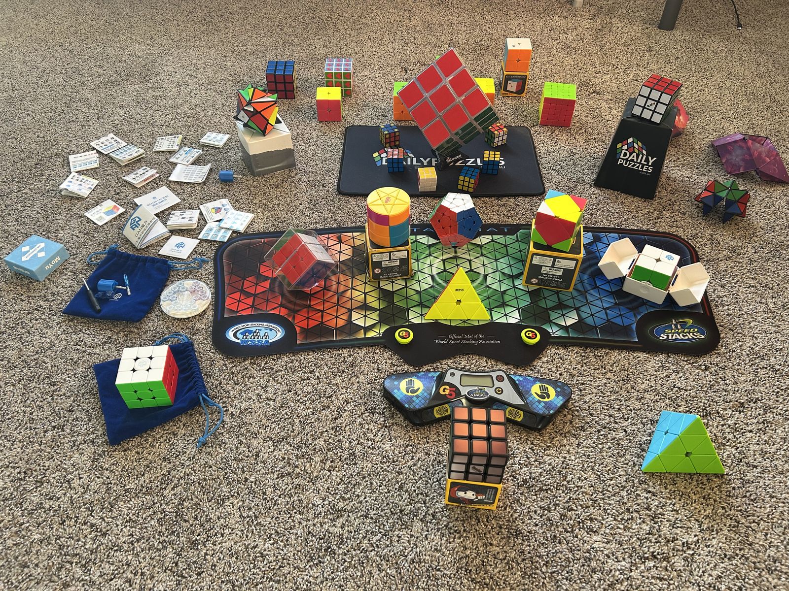Huge Rubik’s Cube / Speed Cube Collection – 30+ Cubes & Accessories (Fun puzzle games for Kids, Teens, & Adults)